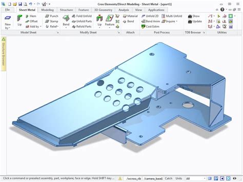 how to make a sheet metal part in creo|creo sheet metal basics.